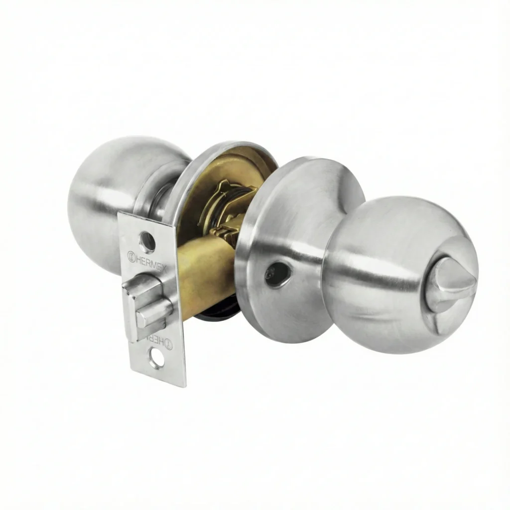 CERRADURA DE POMO PISTILLO NATURAL